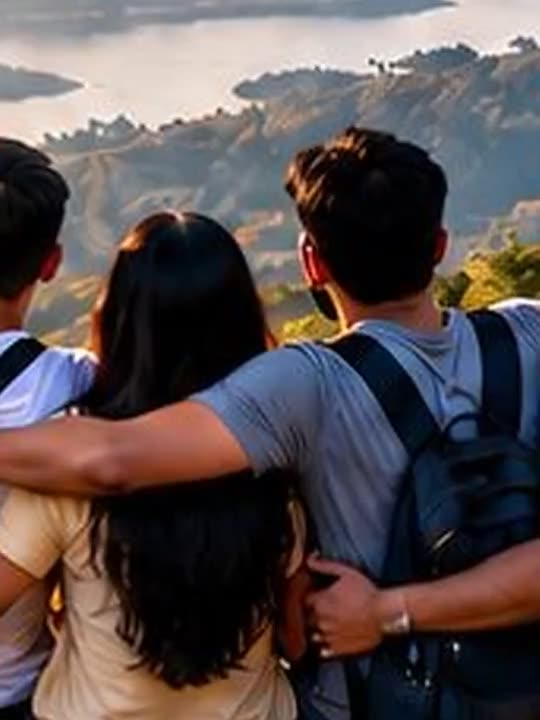 Students on Himalayan adventure tours with mountain views