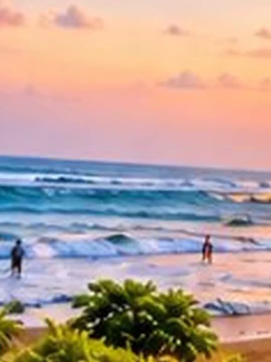 Students from different colleges on group tours for students at the beach